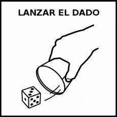 LANZAR EL DADO - Pictograma (blanco y negro)