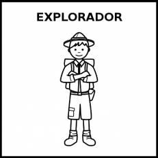 EXPLORADOR - Pictograma (blanco y negro)