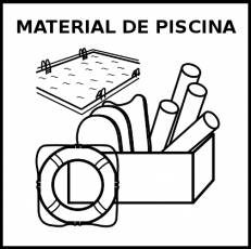 MATERIAL DE PISCINA - Pictograma (blanco y negro)