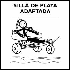 SILLA DE PLAYA ADAPTADA - Pictograma (blanco y negro)