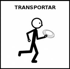 TRANSPORTAR - Pictograma (blanco y negro)