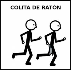 COLITA DE RATÓN - Pictograma (blanco y negro)