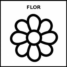 FLOR - Pictograma (blanco y negro)