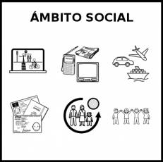 ÁMBITO SOCIAL - Pictograma (blanco y negro)