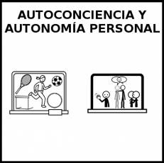 AUTOCONCIENCIA Y AUTONOMÍA PERSONAL - Pictograma (blanco y negro)