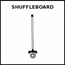SHUFFLEBOARD - Pictograma (blanco y negro)