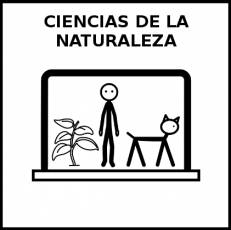 CIENCIAS DE LA NATURALEZA - Pictograma (blanco y negro)