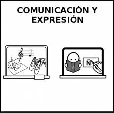 COMUNICACIÓN Y EXPRESIÓN - Pictograma (blanco y negro)