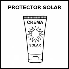 PROTECTOR SOLAR - Pictograma (blanco y negro)