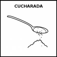 CUCHARADA - Pictograma (blanco y negro)