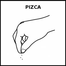 PIZCA - Pictograma (blanco y negro)