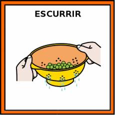ESCURRIR (COMIDA) - Pictograma (color)