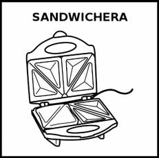 SANDWICHERA - Pictograma (blanco y negro)