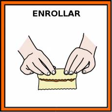 ENROLLAR (COCINA) - Pictograma (color)
