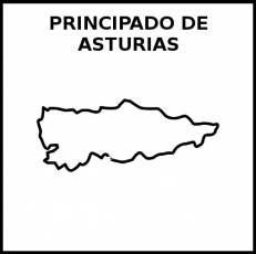 PRINCIPADO DE ASTURIAS - Pictograma (blanco y negro)