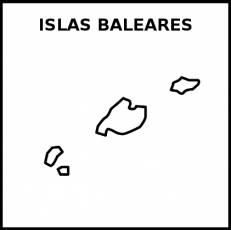 ISLAS BALEARES - Pictograma (blanco y negro)