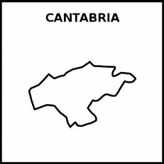 CANTABRIA (COMUNIDAD) - Pictograma (blanco y negro)