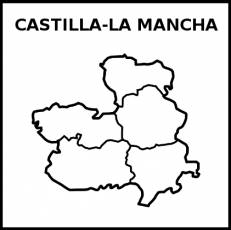 CASTILLA-LA MANCHA - Pictograma (blanco y negro)
