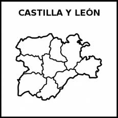 CASTILLA Y LEÓN - Pictograma (blanco y negro)