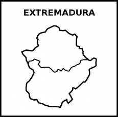 EXTREMADURA - Pictograma (blanco y negro)