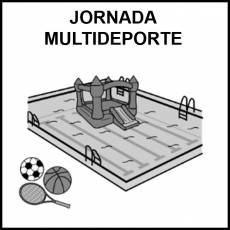 JORNADA MULTIDEPORTE - Pictograma (blanco y negro)
