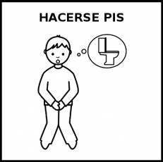 HACERSE PIS - Pictograma (blanco y negro)