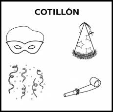 COTILLÓN - Pictograma (blanco y negro)