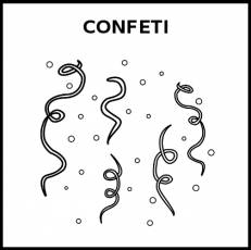 CONFETI - Pictograma (blanco y negro)