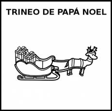 TRINEO DE PAPÁ NOEL - Pictograma (blanco y negro)