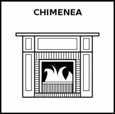 CHIMENEA - Pictograma (blanco y negro)