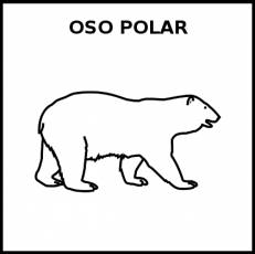OSO POLAR - Pictograma (blanco y negro)