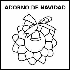 ADORNO DE NAVIDAD - Pictograma (blanco y negro)