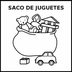 SACO DE JUGUETES - Pictograma (blanco y negro)