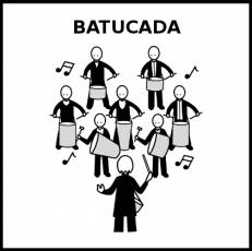 BATUCADA - Pictograma (blanco y negro)