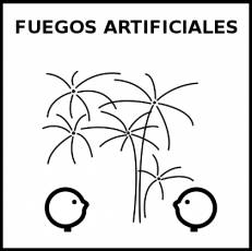 FUEGOS ARTIFICIALES - Pictograma (blanco y negro)