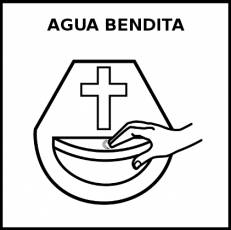AGUA BENDITA - Pictograma (blanco y negro)