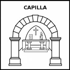 CAPILLA - Pictograma (blanco y negro)