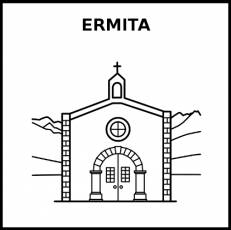 ERMITA - Pictograma (blanco y negro)