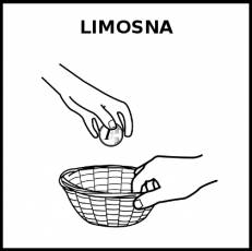 LIMOSNA - Pictograma (blanco y negro)