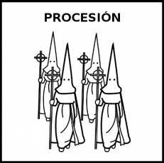 PROCESIÓN - Pictograma (blanco y negro)