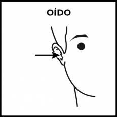 OíDO - Pictograma (blanco y negro)