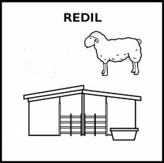 REDIL - Pictograma (blanco y negro)