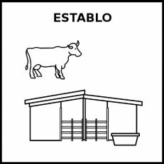 ESTABLO - Pictograma (blanco y negro)