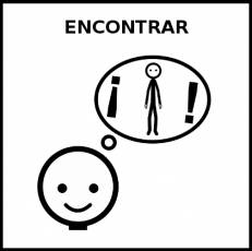 ENCONTRAR (PERSONAS) - Pictograma (blanco y negro)