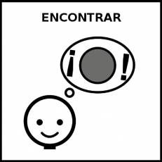 ENCONTRAR (OBJETOS) - Pictograma (blanco y negro)