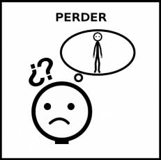 PERDER (PERSONAS) - Pictograma (blanco y negro)