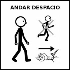 ANDAR DESPACIO - Pictograma (blanco y negro)