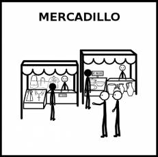 MERCADILLO - Pictograma (blanco y negro)