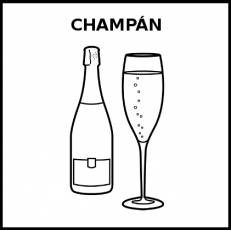CHAMPÁN - Pictograma (blanco y negro)