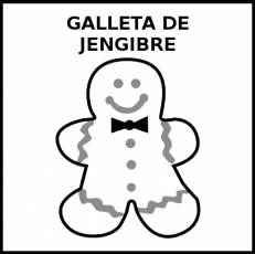 GALLETA DE JENGIBRE - Pictograma (blanco y negro)